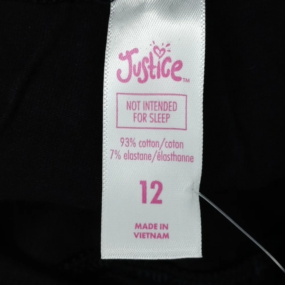Justice Graphic Full Length Leggings Sz 12